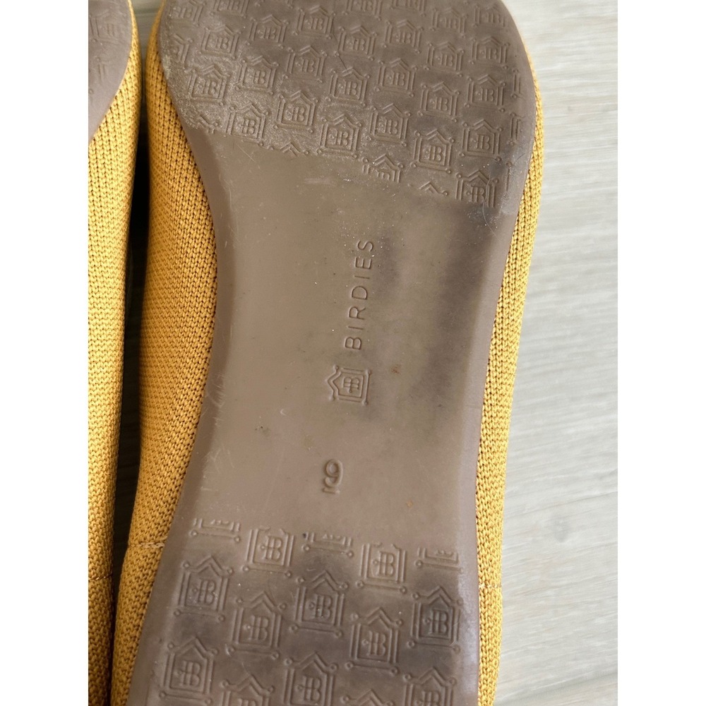 Birdies Mustard Yellow slip on flats 9 Comfort Pointed toe blackbird balletcore - Picture 10 of 10